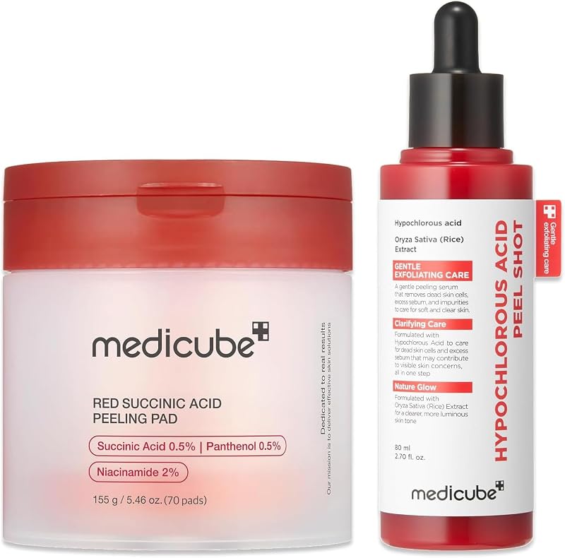 medicube Peel & Swipe Duo – HOCI Peel Shot e Red Succinic Pad