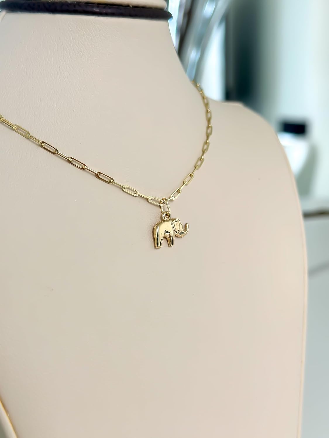14k or 10k Solid Gold Mini Elephant Pendant, Animal Charm, Mammoth Collection, Yellow Gold, Gift for Women, Her, Authenticity Stamp - Image 5