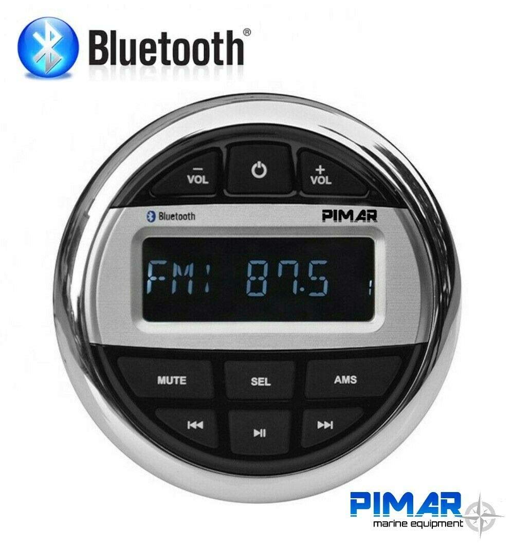 PIMAR Kit stereo z głośnikami 150 WATT radio Bluetooth USB pilot łódź