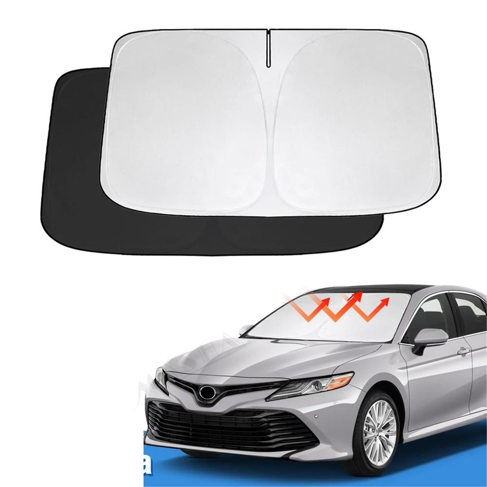 Scheibenabdeckung Auto Auto-Sonnenblende, Faltbar, Frontsonne, Windschutzscheiben-Sonnenschutz, Kompatibel Mit Toyota Camry 2018–2022, 2023, Sonnenschutz,