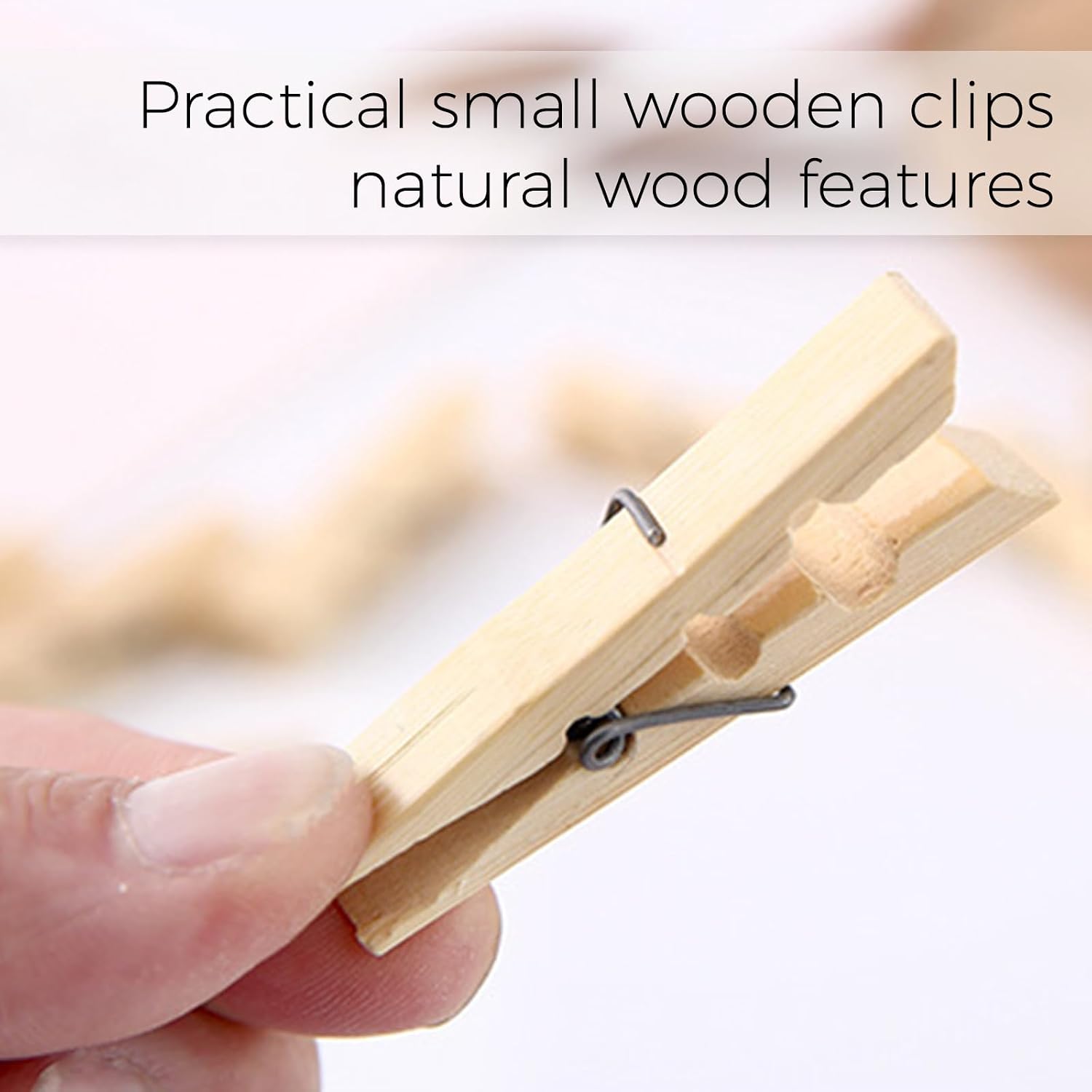 Clothes Pins Wooden,20 Pcs Wooden Clothespins for Crafts,2.3" Laundry Clips