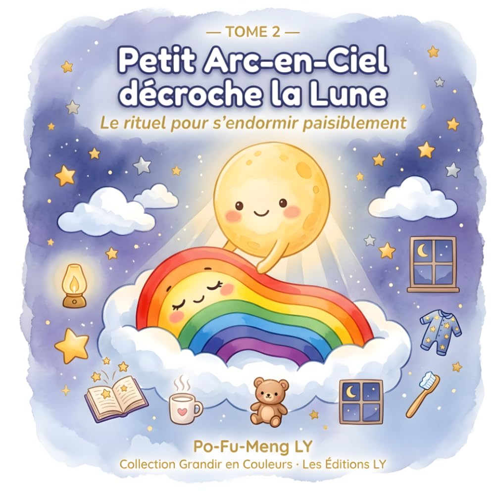 Petit Arc-en-Ciel Décroche la Lune: Le Rituel pour s'endormir Paisiblement. (Grandir en Couleurs)