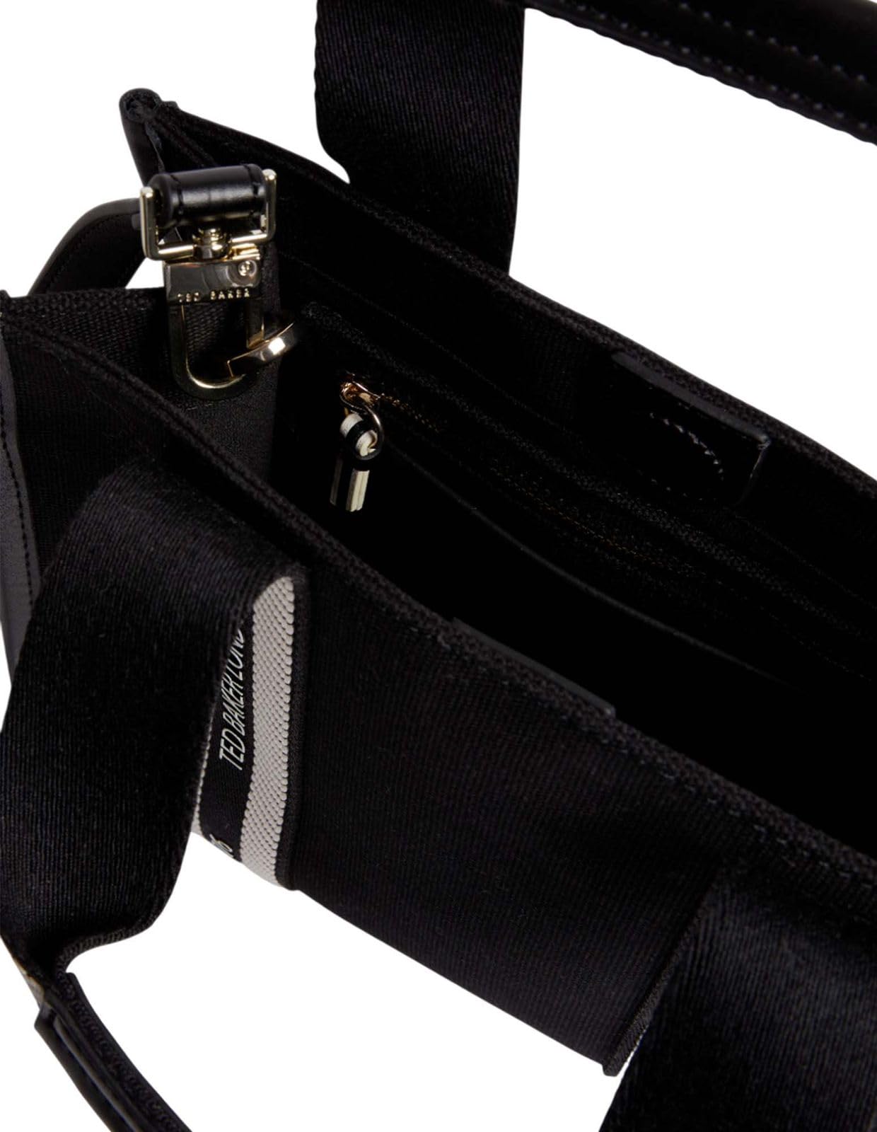 Ted Baker Damen Georjea Branded Webbing Canvas Small Tote Tragetasche aus Segeltuch, Natur