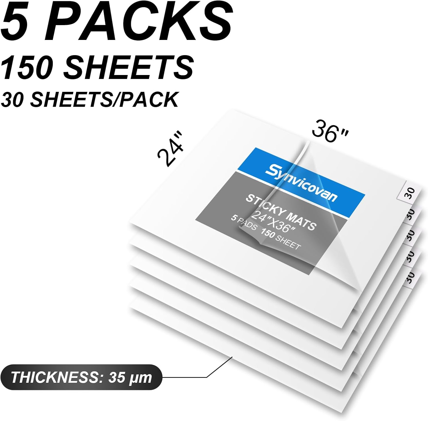 24" x 36" Sticky Mat (5 Packs,150 Sheets,30 Sheets/Pack)