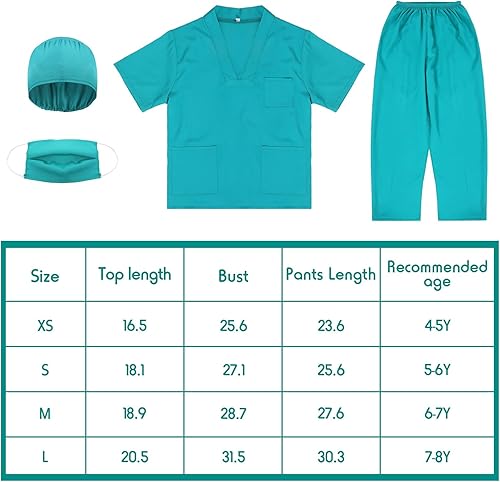 Miniatura 2 de Xtinmee Juego de 3 juegos de disfraz de médico para niños, conjunto de médicos de Halloween, disfraces de carrera para niños y niñas, juego de