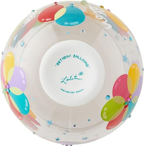 Miniatura 5 de Enesco Designs by Lolita Happy Birthday Balloons - Copa de vino sin tallo, pintada a mano, 20 onzas, multicolor