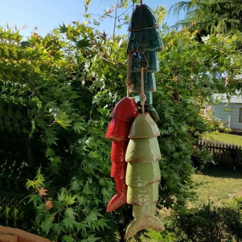 Koi-Fisch Windspiel Aus Metall - 3-teiliges Set Für Garten Deko