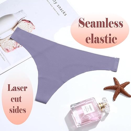 Miniatura 3 de Tangas invisibles sin costuras para mujer, ropa interior invisible, paquete de 5