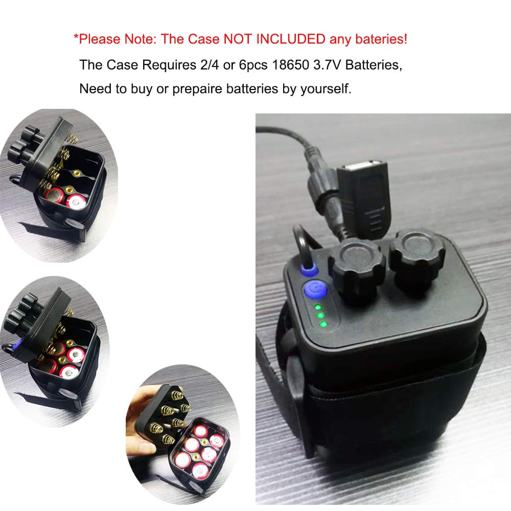 Amazon.com : MINCHEN 8.4V Battery Pack Case for 2/4/6 x 18650