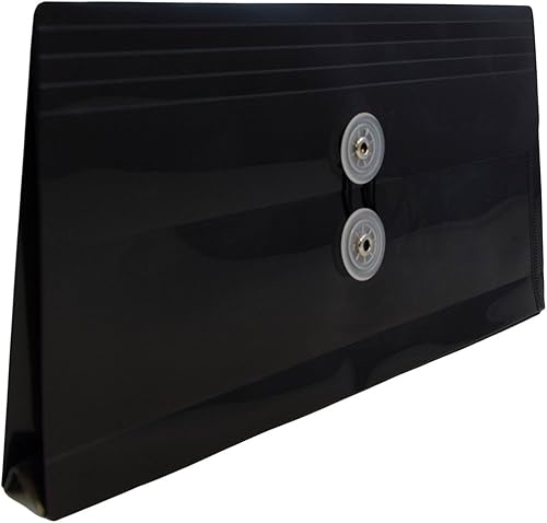 Vista 46 de Sobres de plástico con botón y cuerda, Variados Paquete de 6 colores surtidos