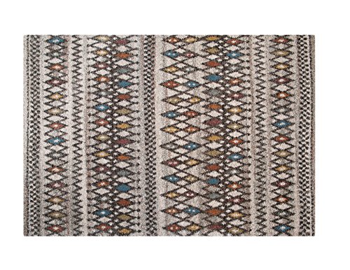 Abacasa Granada Batala Area Rug, 5-Feet 3-Inch By 7-Feet 6-Inch, Chocolate/Ivory/Red/Blue/Orange #TOP3