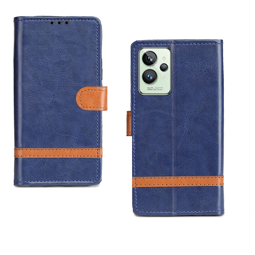 Pinaaki Enterprises Realme GT 2 Pro Flip Cover I with Card Pockets | Wallet Stand |Complete Protection Designer Flip Case for Realme GT 2 Pro - Blue with Stripe (B0B6SVPZ4G) Amazon Price History, Amazon Price Tracker