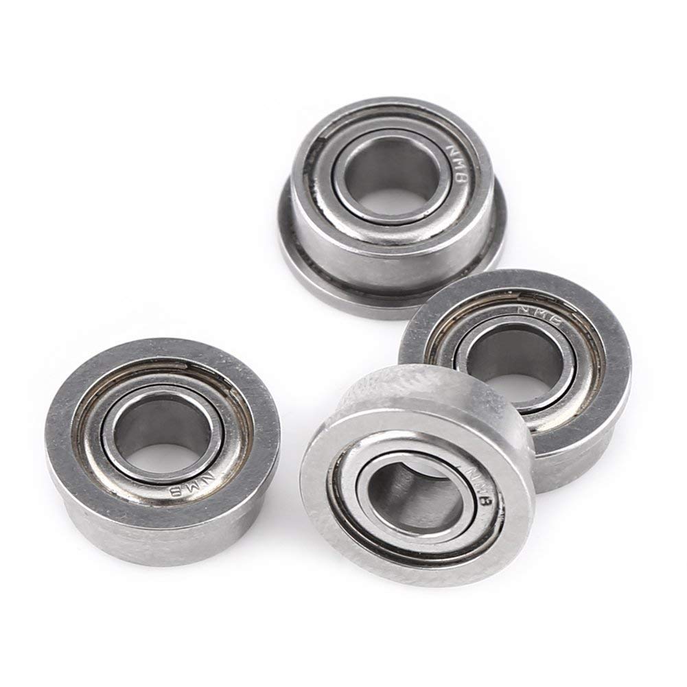 Hilitand 10Pcs Mini Ball Bearings F684zz Double-Shielded Flanged Ball Bearings For 3D Printer Model 4X9x4mm