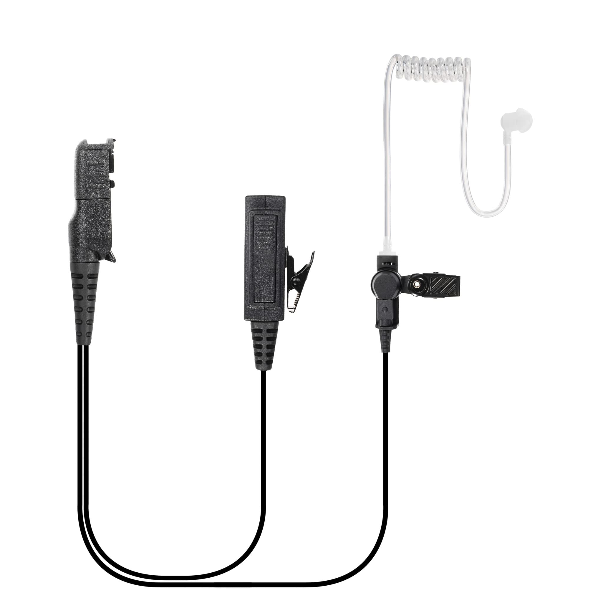 Casque Radio Compatible avec Motorola | Câble renforcé en Kevlar | avec 10 Bouchons d'oreille | U.A. pour Motorola DP2400, DP2600, DP3441, DP3661, XPR3300, XPR3500