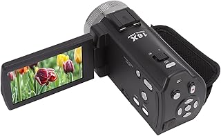 V12 Full HD 30MP 1080P Video Camera Camcorder, 16X Zoom de 3 polegadas LCD portátil Vlogging Camera Recorder com controle remoto, visão noturna infravermelha para fotografia Vlog(EU)