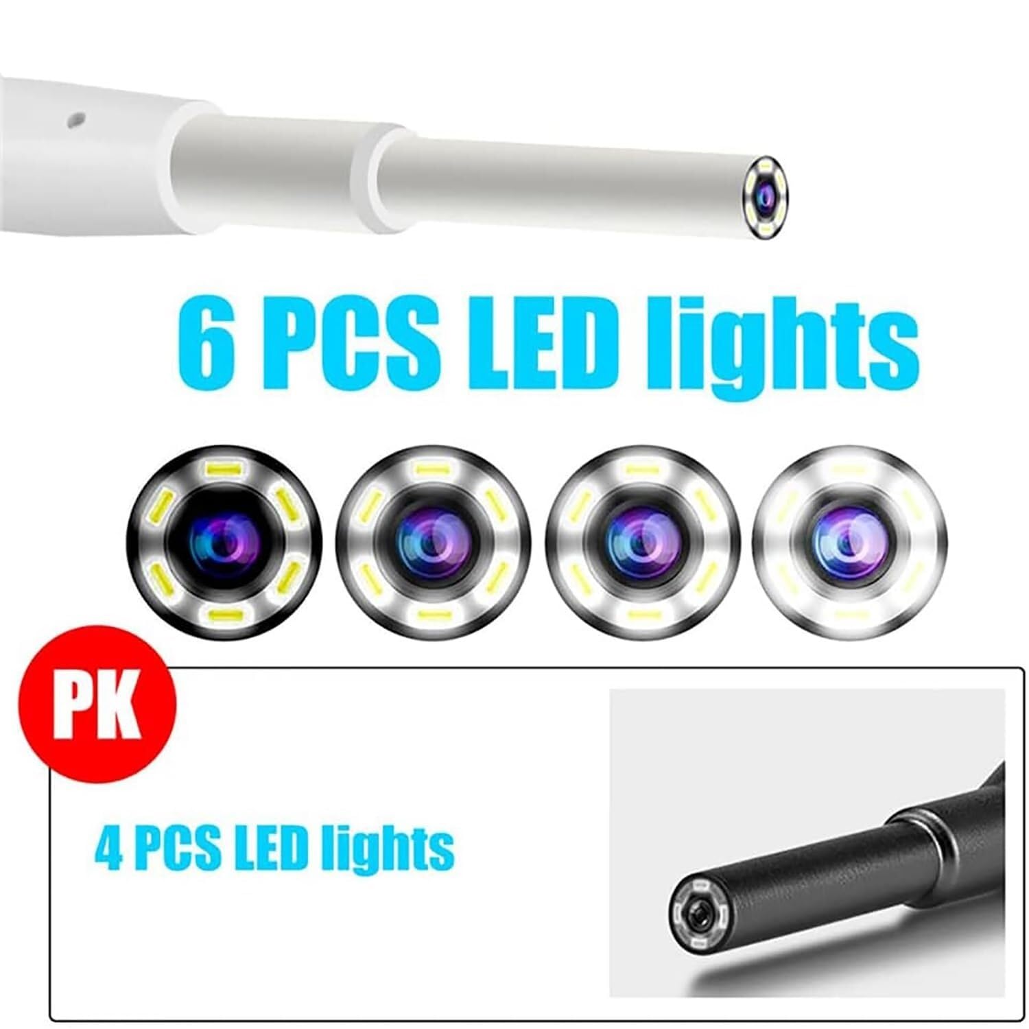 Przenośna cyfrowa kamera otoskopowa USB, funkcja Plug and Play, urządzenie do czyszczenia uszu HD 1080P 3,9 mm Len z ekranem IPS 4,3" i 6 diodami LED oraz uchwytem, ​​narzędzie do usuwania woskowiny