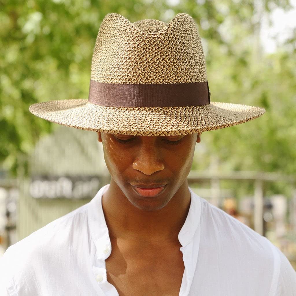 Oscar Fedora Moderne Femme et Homme Chapeau de Soleil Anti UV M/58cm et L/61cm Taille Réglable
