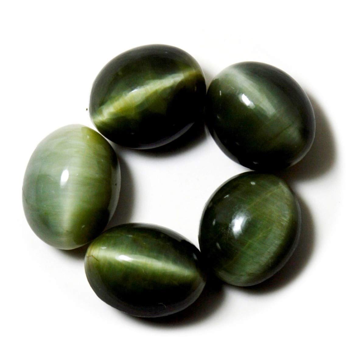 14X12 MM Tamaño 5 pcs Natural Cat's Eye Lot Oval Cabochon piedras preciosas sueltas para la fabricación de joyas