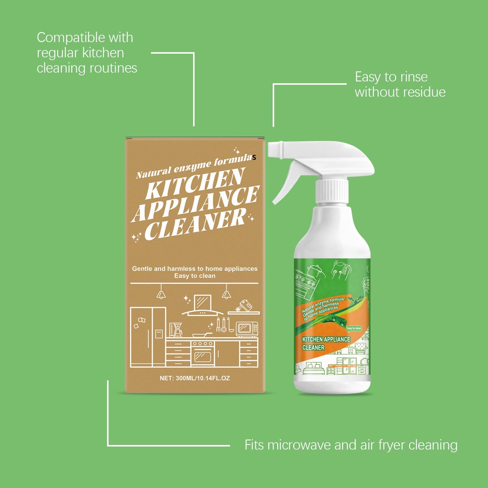 Spray per la pulizia degli utensili da cucina, sgrassatore ad alte prestazioni, soluzione per la pulizia delle stoviglie domestiche, cura delle superfici del piano cottura, efficiente strumento di
