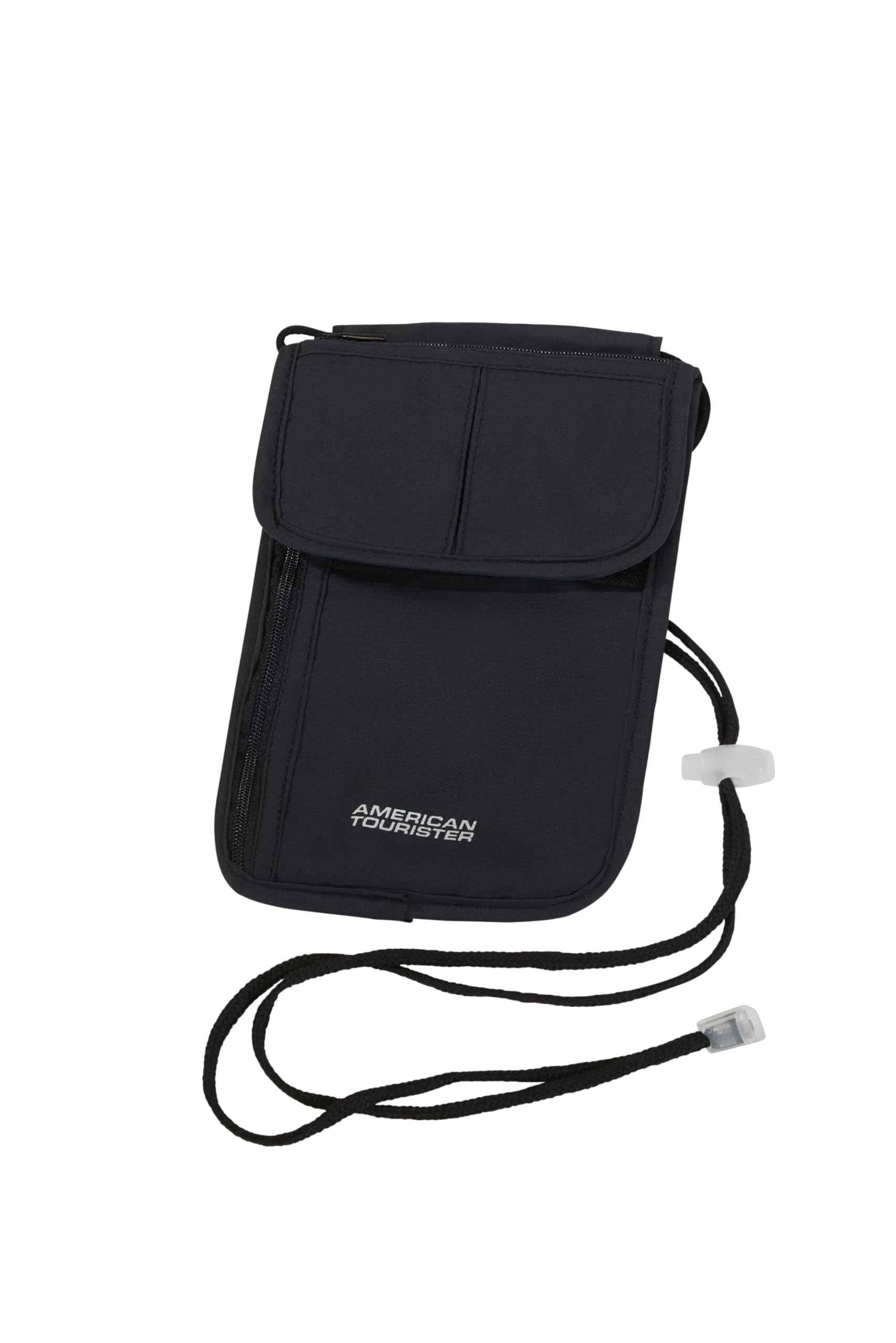 American Tourister – RFID Neck Pouch for Women and Men, Safe & Compact, Travel Neck Pouch for Cash, Cards, Tickets & Passport, Black