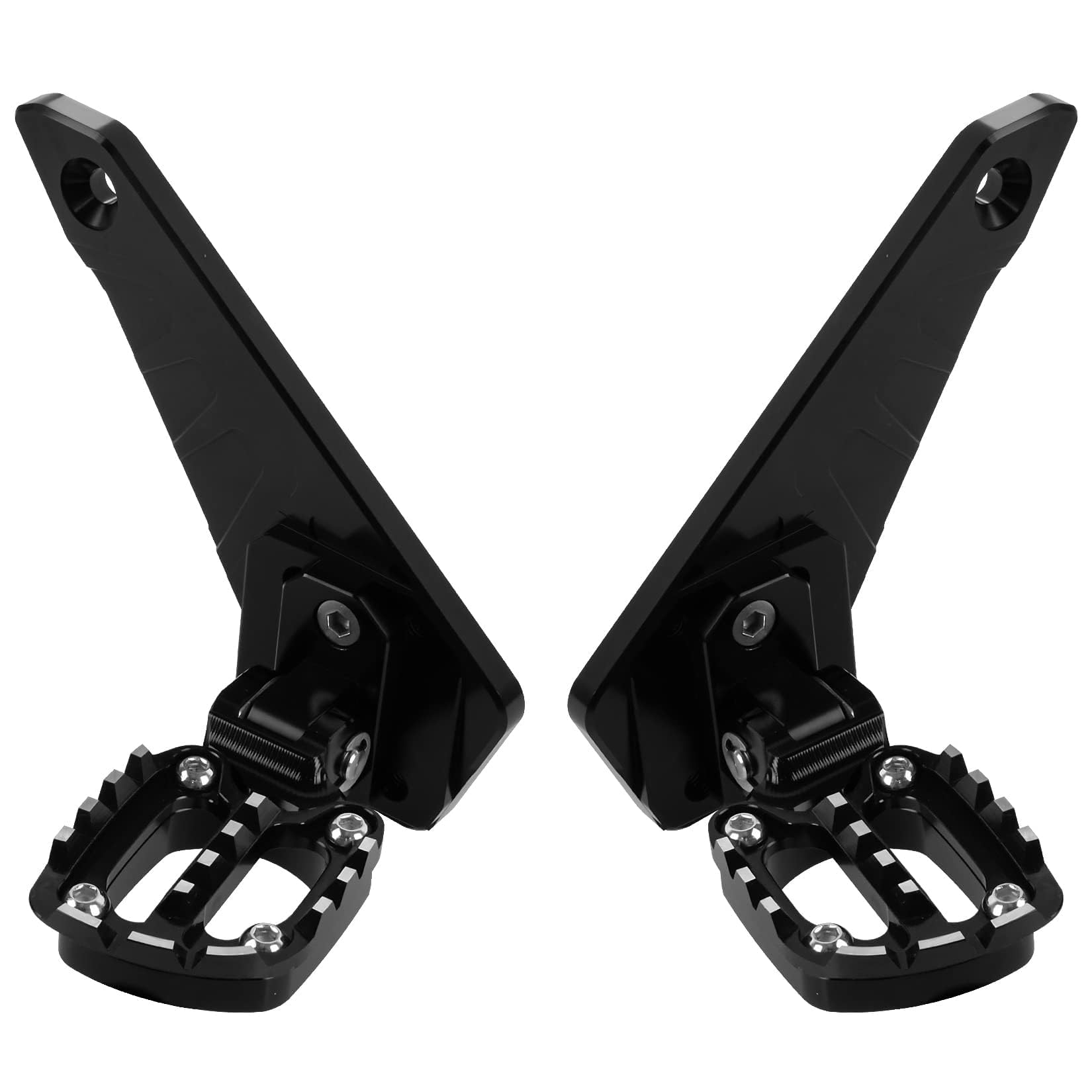 Estribos Traseros Plegables para X-ADV 750 Forza 750 NC 750 2021 2022 2023 2024 2025,PSLER Pedal Trasero de Pasajero Juegos de Aluminio CNC,Se Puede Plegar 90 Grados(Negro)