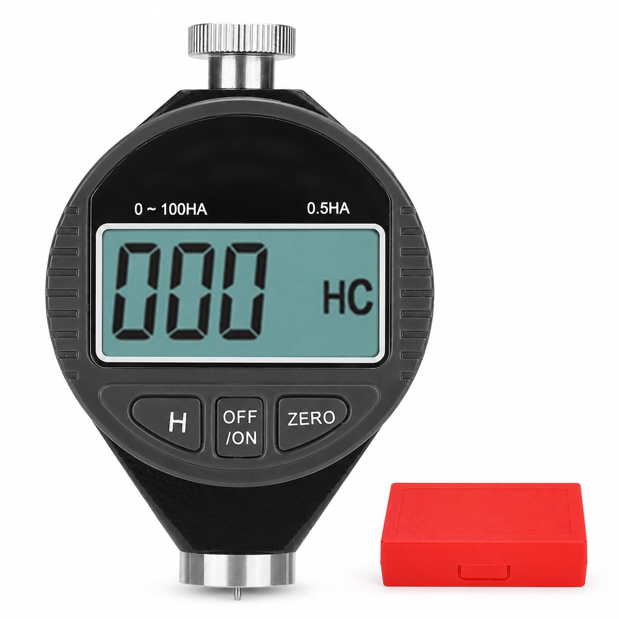 Durometre Shore A, 0-100 HA Testeur de Dureté Numérique Portable | Duromètre Numérique en Caoutchouc avec Écran LCD, Hold et Zéro, pour Caoutchouc, Silicone, Pneus et Plastique Souple