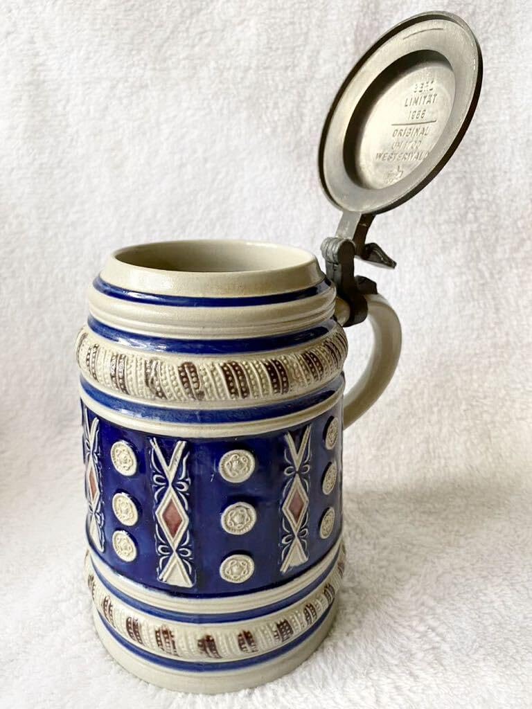 西ドイツ製GERZ蓋付きビアジョッキ Amazon.co.jp: 西ドイツGERZ社 1988年限定 オリジナル 陶器製 ビアマグ