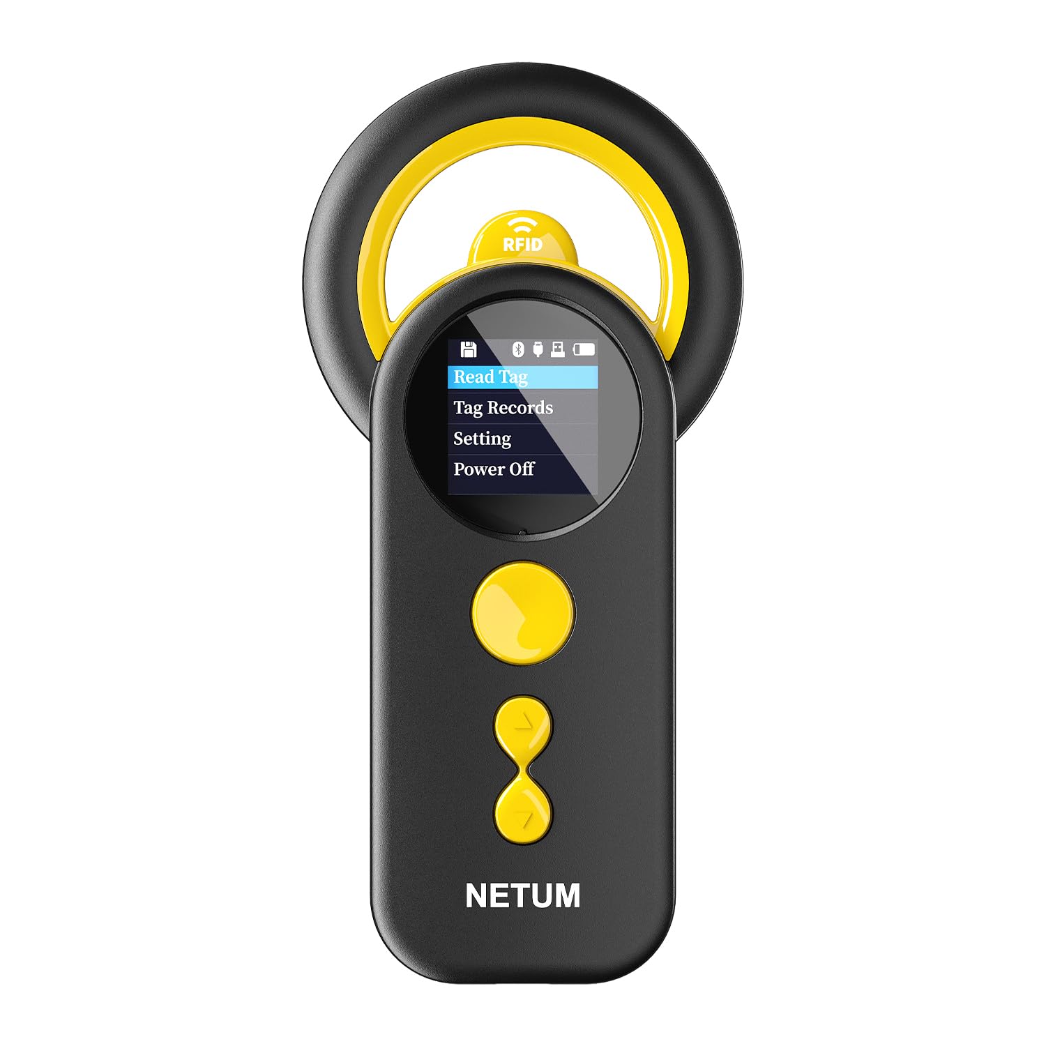 NETUM Lettore di Microchip Bluetooth per Animali Domestici, 3 in 1, Lettore Universale per Microchip con Schermo TFT da 1,44 Pollici, Batteria Ricaricabile da 1200 mAh Memorizza fino a 20000 Record