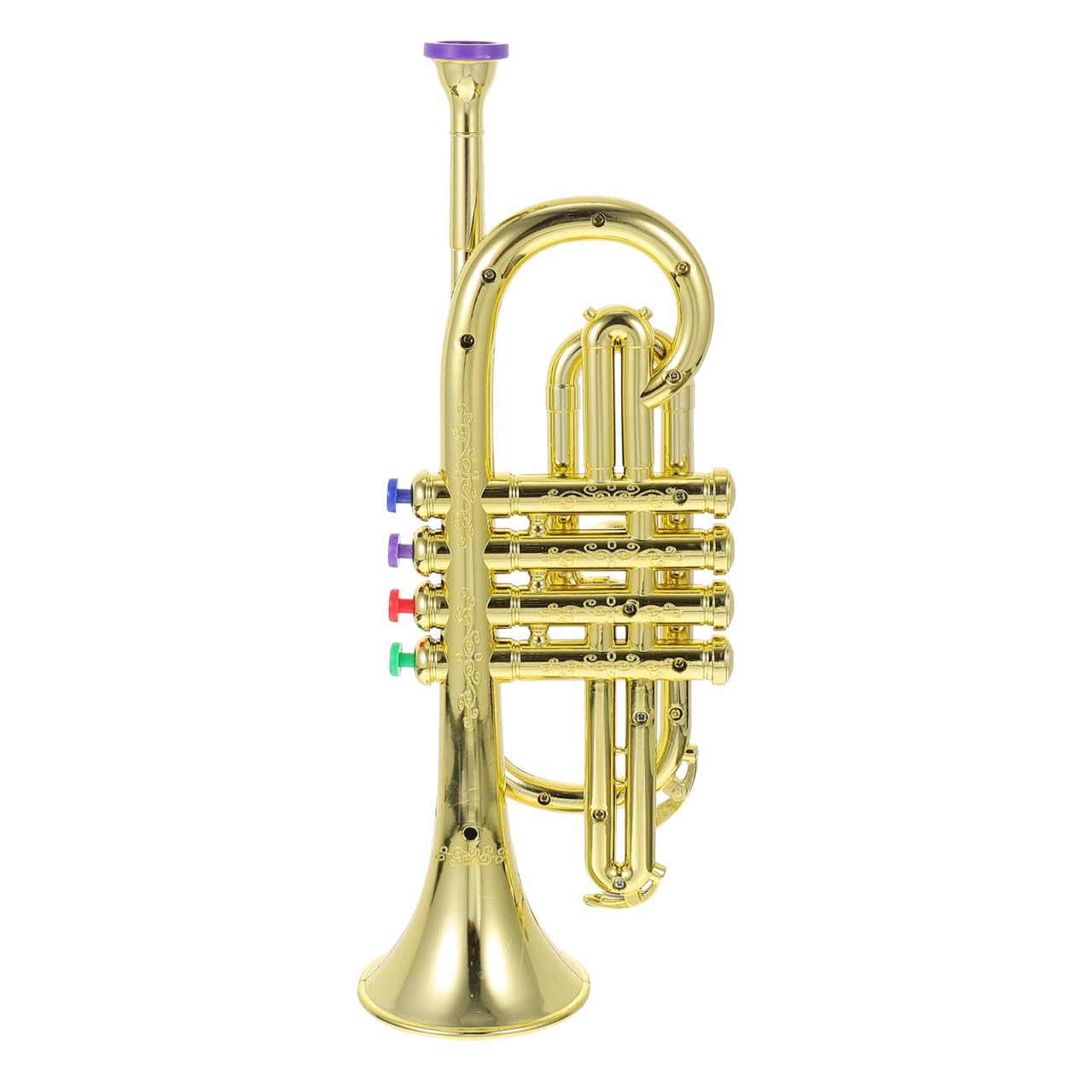 Jouet Trompette Enfants À Quatre Tons Instrument Musical Simulation En Plastique 14.17In Pour Éducation Musicale Et Développement Créatif