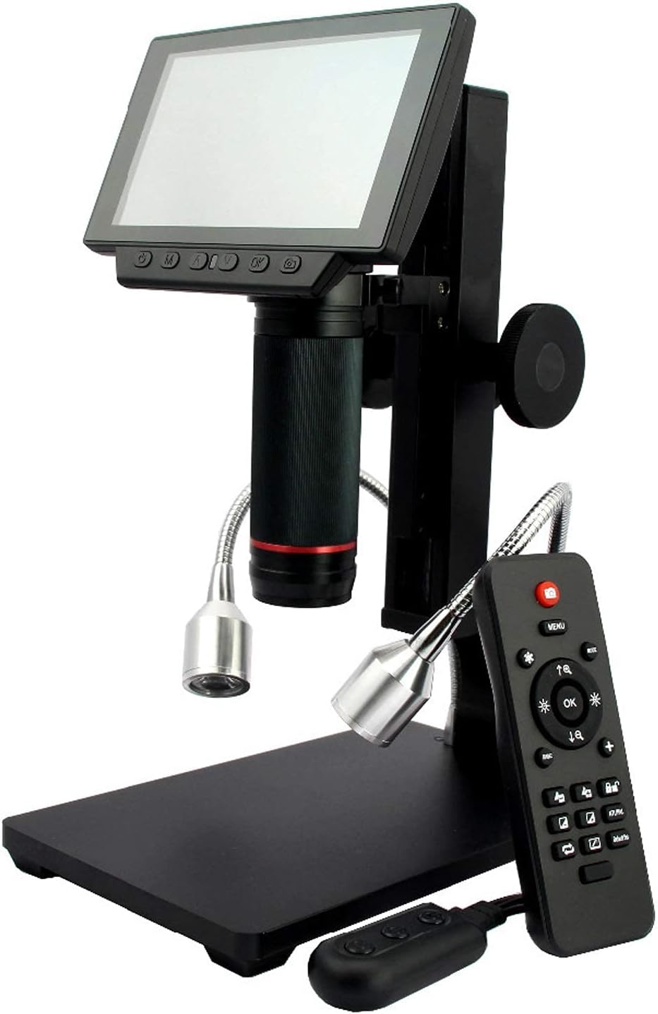 Hardware Accessories Portable Meter Digital USB/HDMI/AV Microscope ADSM302 5inch Built-in Display High Object Distance THT SMD Tool Measuring Software for Home Lab Outdoor