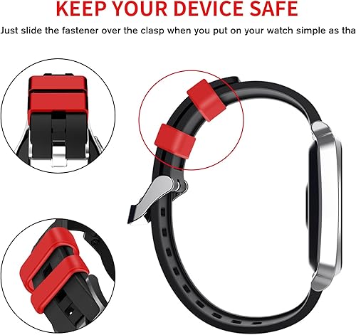 Miniatura 4 de cobee Correas de silicona para reloj, 10 piezas de correas de reloj, anillos de sujeción de repuesto para correa de reloj, correa de reloj, correa