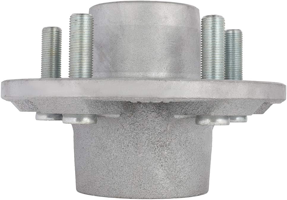 ECCPP Boat Trailer Hub Kit 5 Bolt 1 1/16 x 1 3/8 68149 & 44649 Silver Tapered Spindle Galvanized 3500lb Silver