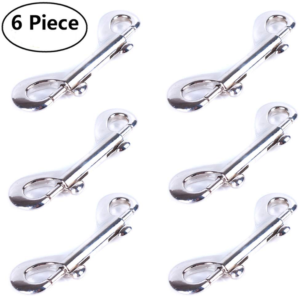Metal Double Ended Handle Hook - 88mm End Hook Twist Ankle Cuff Connector Bracelet Hook Restraint Buckle（6 Pieces）