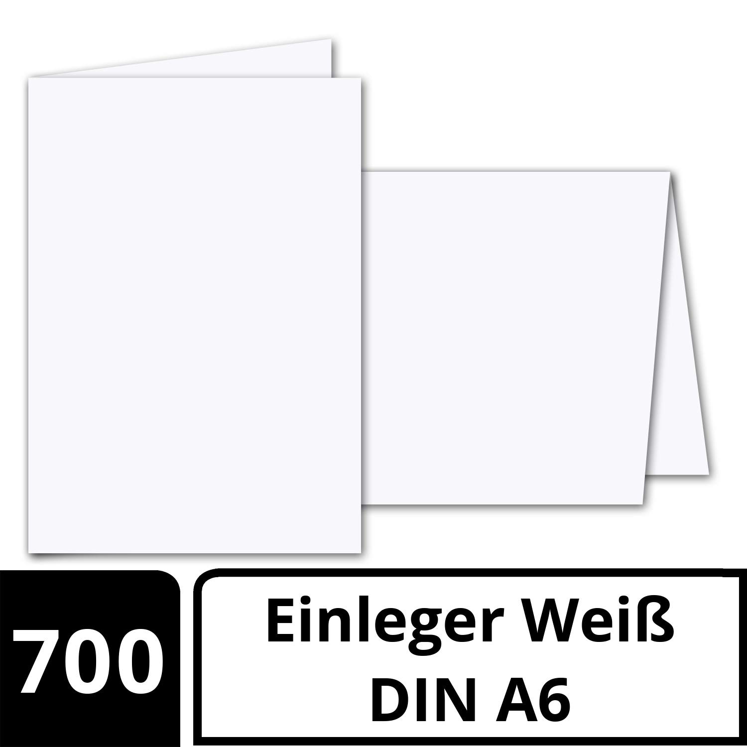 GUSTAV Neuser® składany papier do kartek składanych A6 - wysoki biały - 143 x 200 mm (100 x 143 mm złożony) - wysokiej jakości papier matowy od GUSTAV Neuser®, 700x