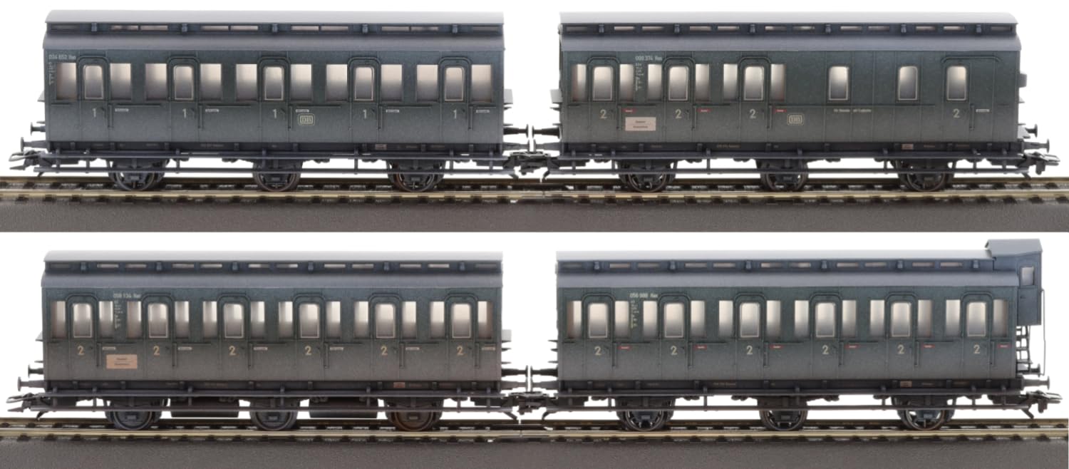 42048 H0 Abteilwagen-Set, DB. Ep. III verschneit