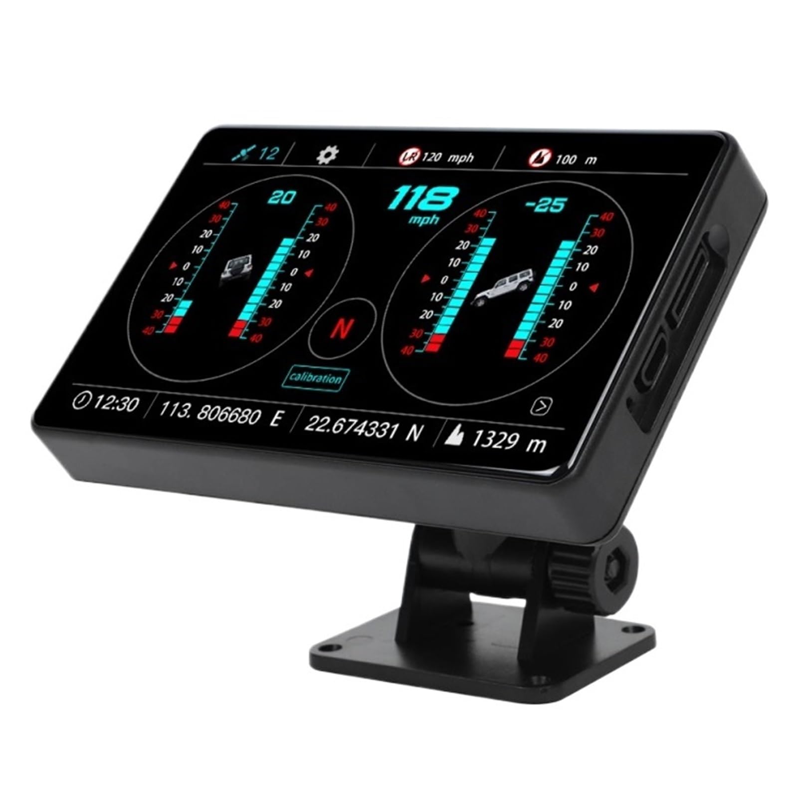 Compteur De Pente Horizontale De Voiture G5, Inclinomètre GPS, Compteur De Vitesse, Boussole, Angle De Pas, Écran Tactile, Affichage Tête Haute HUD