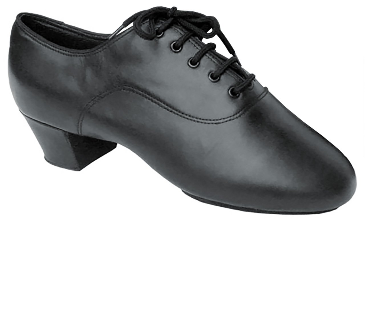 Very Fine Dance Shoes - Mens Latin, Rhythm, Waltz Ballroom Dance Shoes - S417-1.5-inch Heel and Foldable Brush Bundle - Black Leather - 11