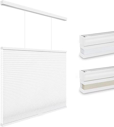 Changshade Persianas celulares con filtro de luz sin cables, persianas de arriba hacia arriba hacia arriba para ventanas, persianas plisadas de