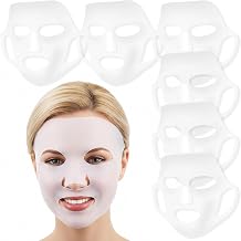 6pcs Reusable Silicone Face Mask, Silicone Mask for Face, Silicone Moisturizing Full Facial Mask Cover Skin Cover Wrap for Seat, Anti-Evaporative Hair Dressing Beauty Spa Care Tool
