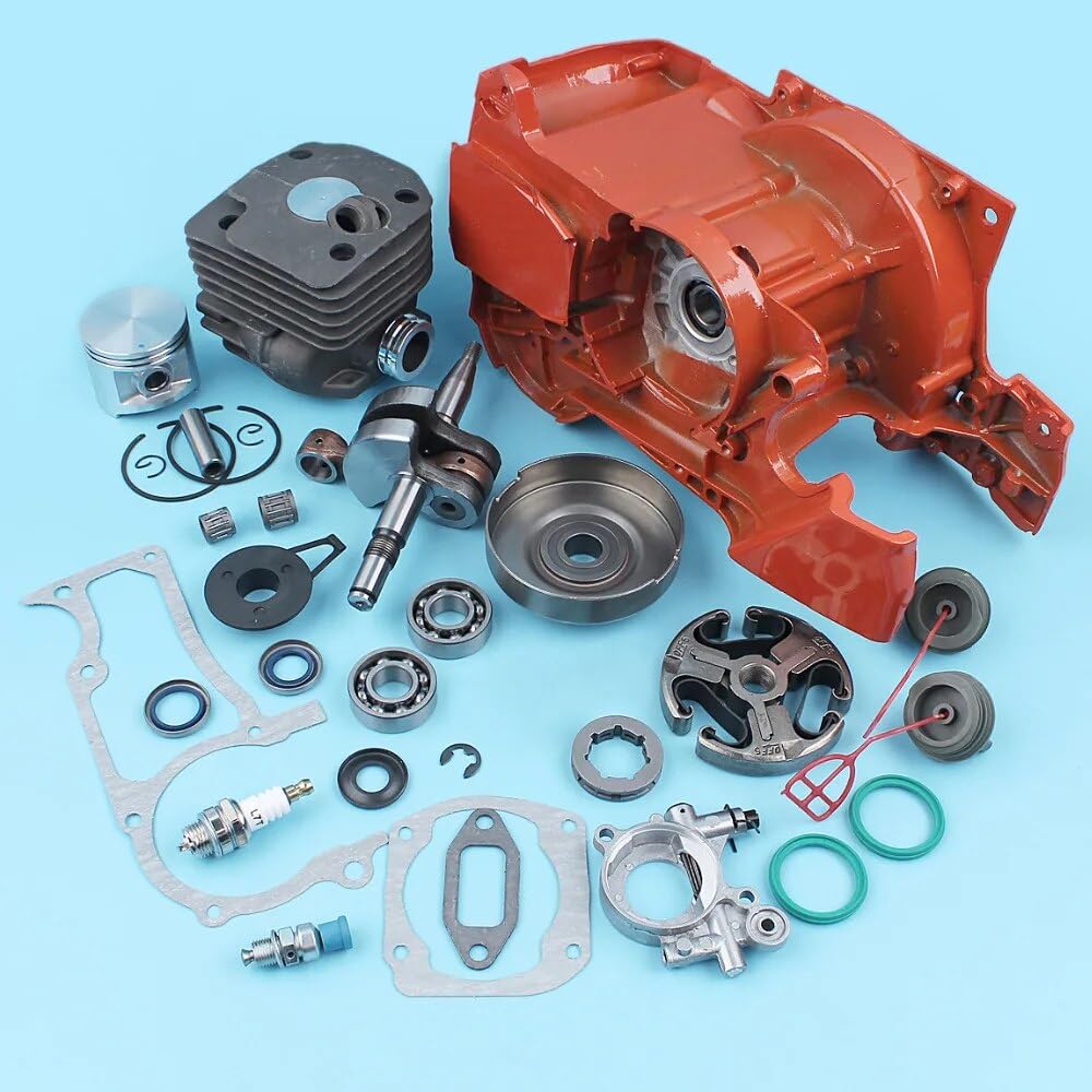 Kit de cilindro de 50mm de tambor de embrague de cigüeñal, for Husqvarna, 362 365 371 372, tapa de bomba de aceite de motosierra, piñón de rodamiento de sello Kit de sellos de cojinetes