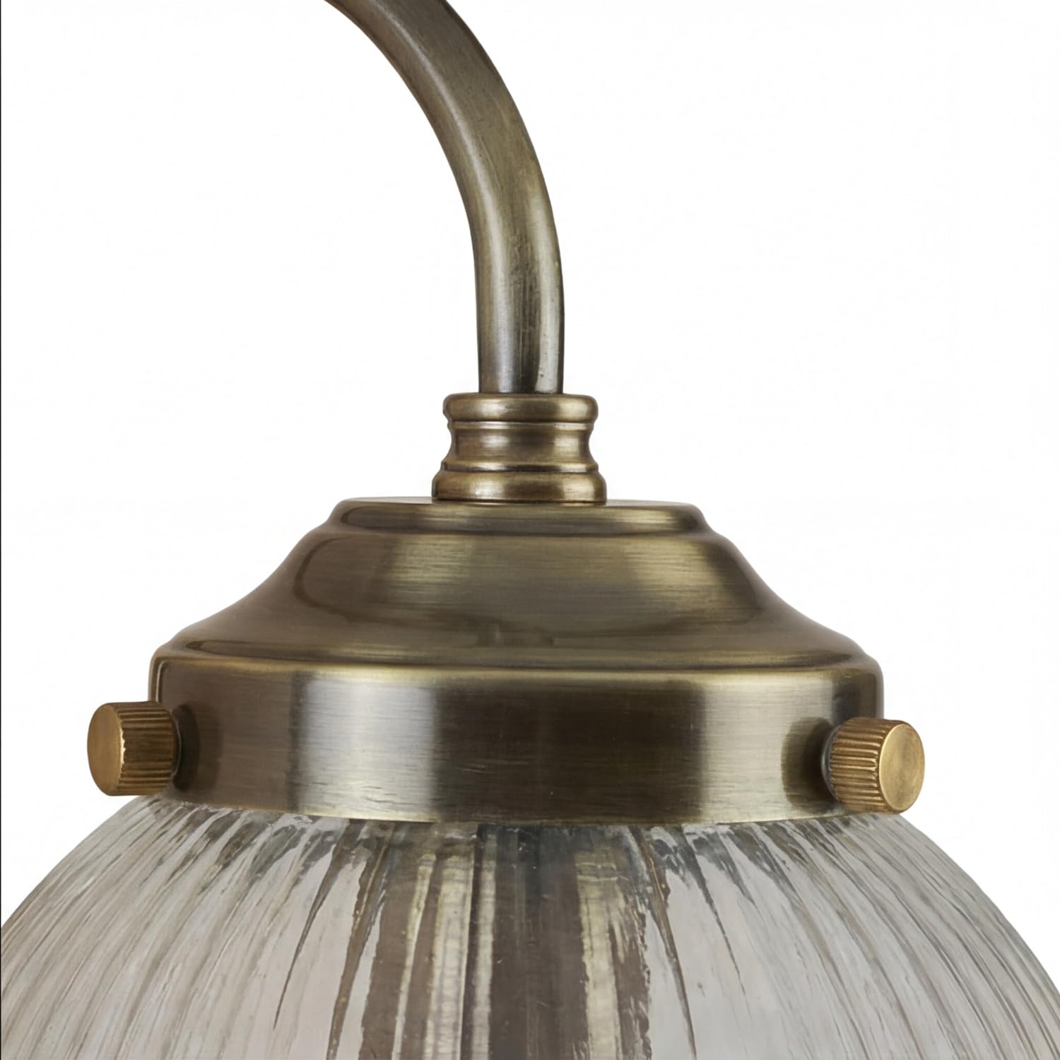 Lampada da parete con interruttore IP44 vetro metallo in ottone anticato H: 27 cm E14 applique bagno luce specchio lampada bagno