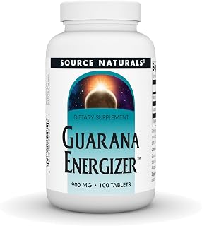 Source Naturals Guarana Energizer, 900 mg -100 Tablets | Energy Booster