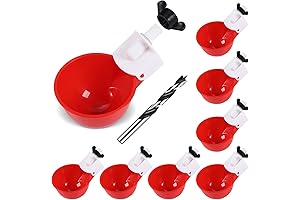 Automatic Poultry Drinking Cups (8 Pack/Red): Your Poultry's Ultimate Hydration Solution