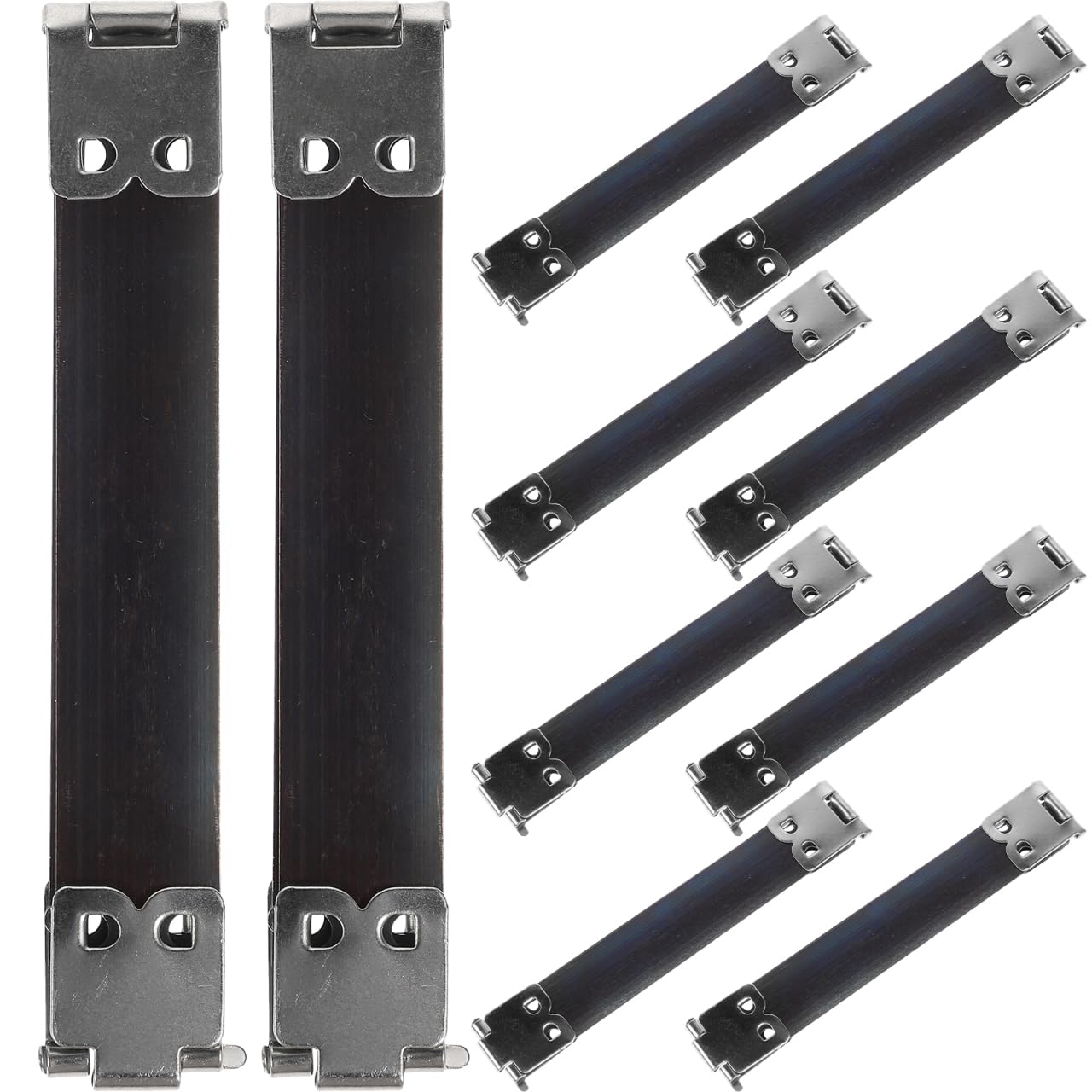 Supvox Silver 10Pcs 9Cm Metal Internal Flex Frames Handbag Hinges Spring Clips For Diy Coin Purse Sewing Accessories Craft