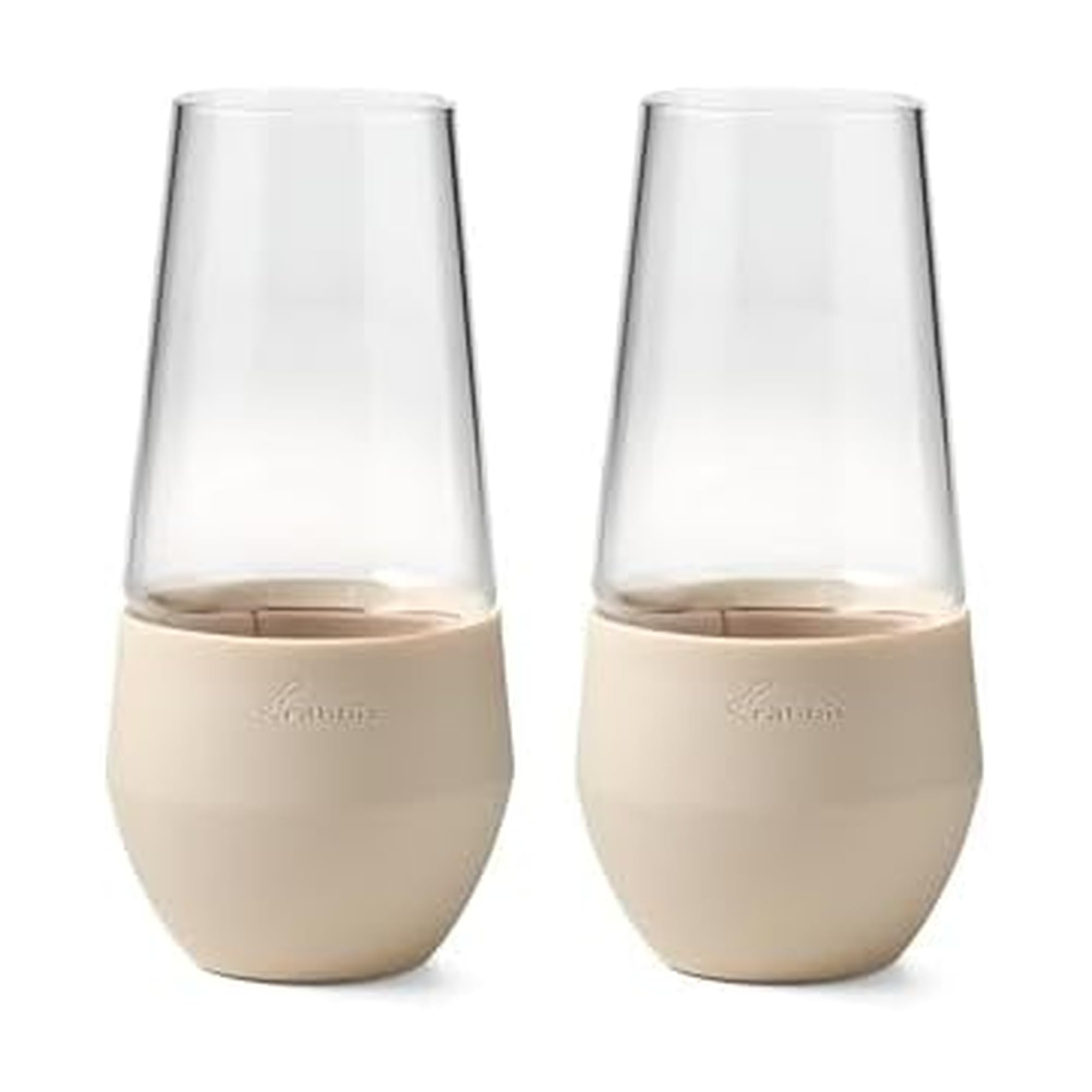 Amazon.com | Rabbit Freezable Stemless Champagne Glasses Set of 2