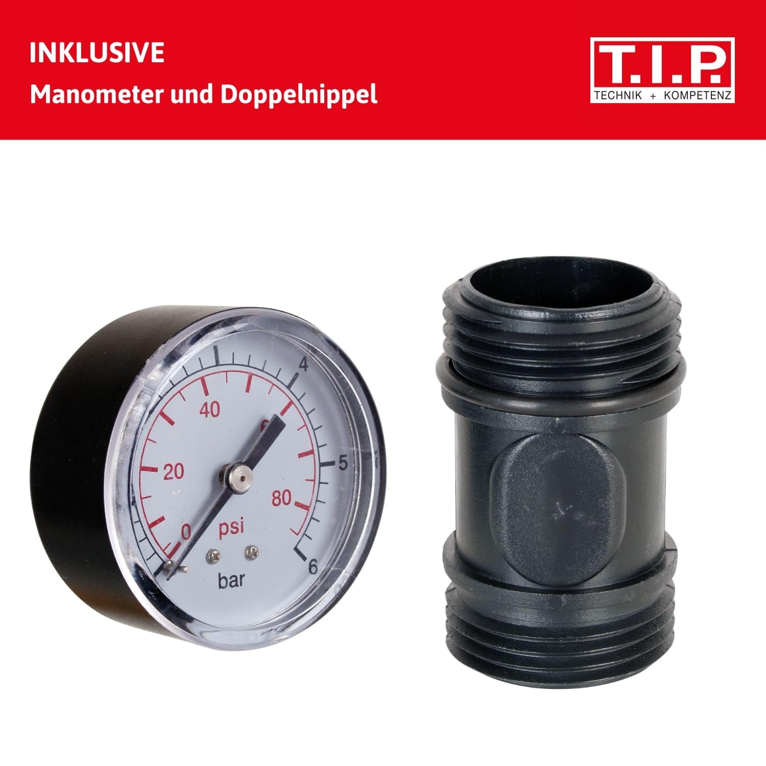 T.I.P. Elektronische Pumpensteuerung BRIO 2000 M, Plug and Play für Tauchdruck-, Tiefbrunnen-, Zisternen- und Gartenpumpen 1,5–3,5 bar, Automatisch, Trockenlaufschutz, Einfache Installation