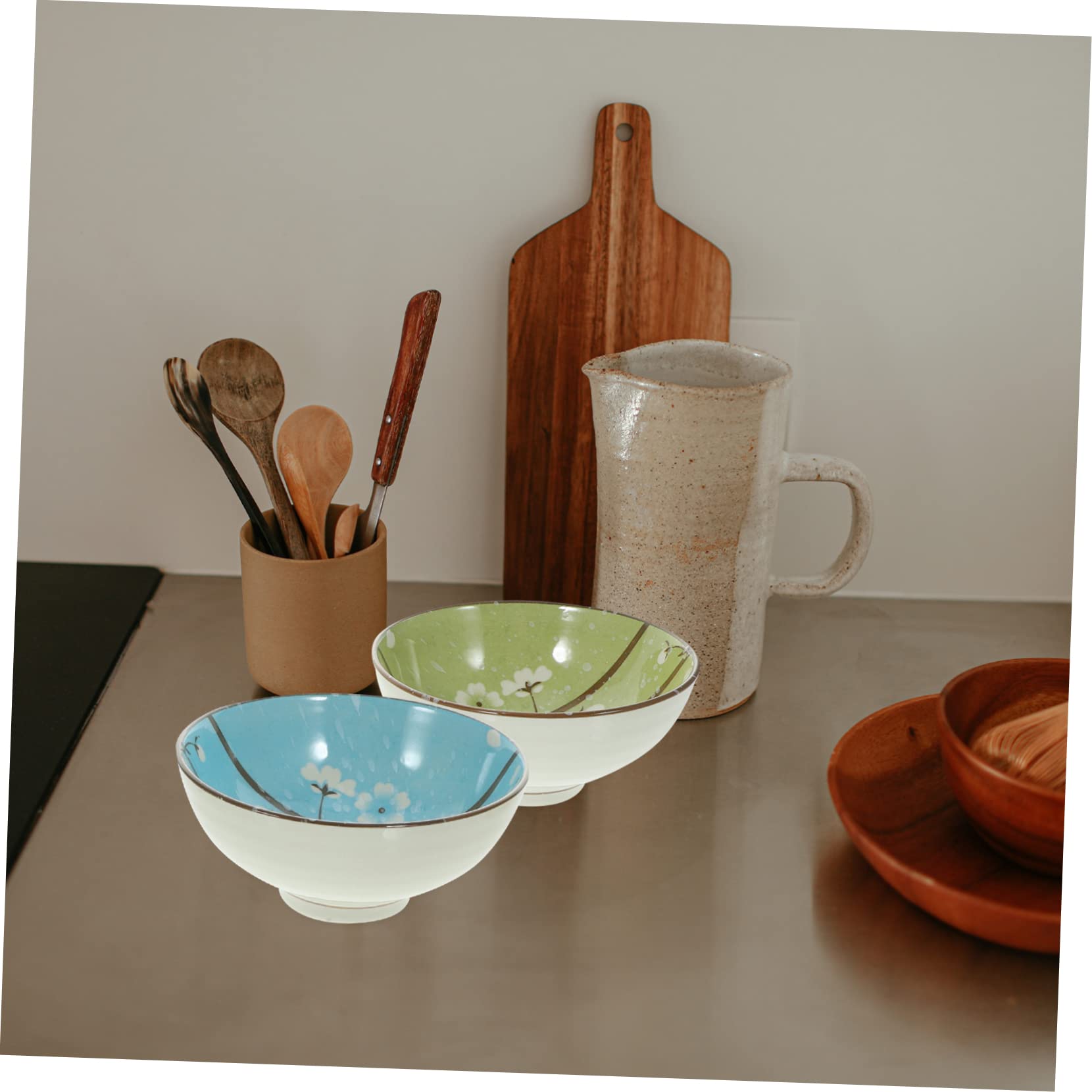 Kalmar Home 12-Inch Acacia Wood Extra Large Smooth Salad Bowl with Servers