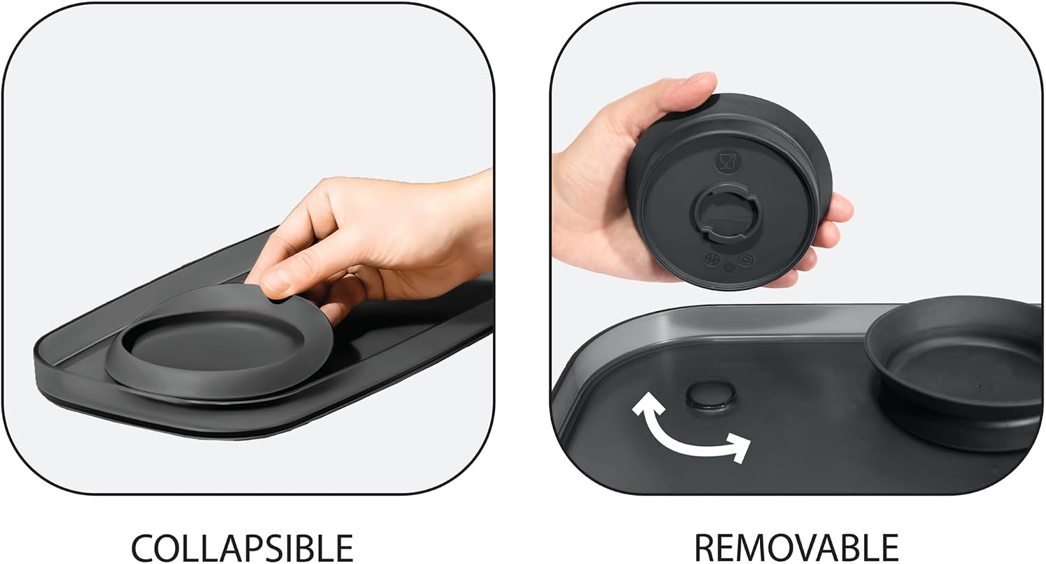 madesmart Dipware Chip and Dip Bowl, Midnight
