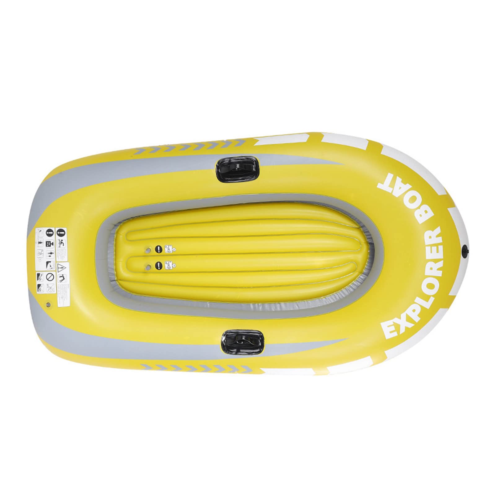KIMISS Bote de Kayak Inflable de PVC de Alta Resistencia para 2 Personas para Pesca, Deriva y Buceo: Hermético y Resistente Al Desgaste, Fácil de Almacenar y Transportar