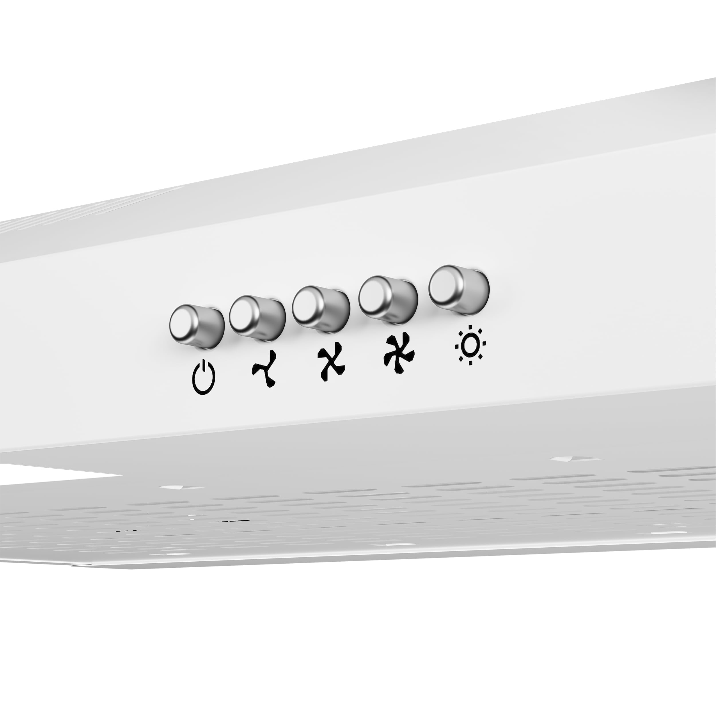 CIARRA Dunstabzugshaube 60 cm Unterbau Edelstahl Weiß CAW6903A